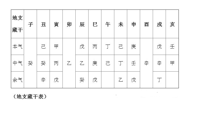 日主地支藏干深浅十神表_地支十二长生_地支长生十二神表